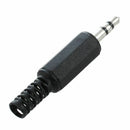 5 Pcs Black Plastic Housing 3.5mm Audio Jack Plug Headphone Connector I6Q5