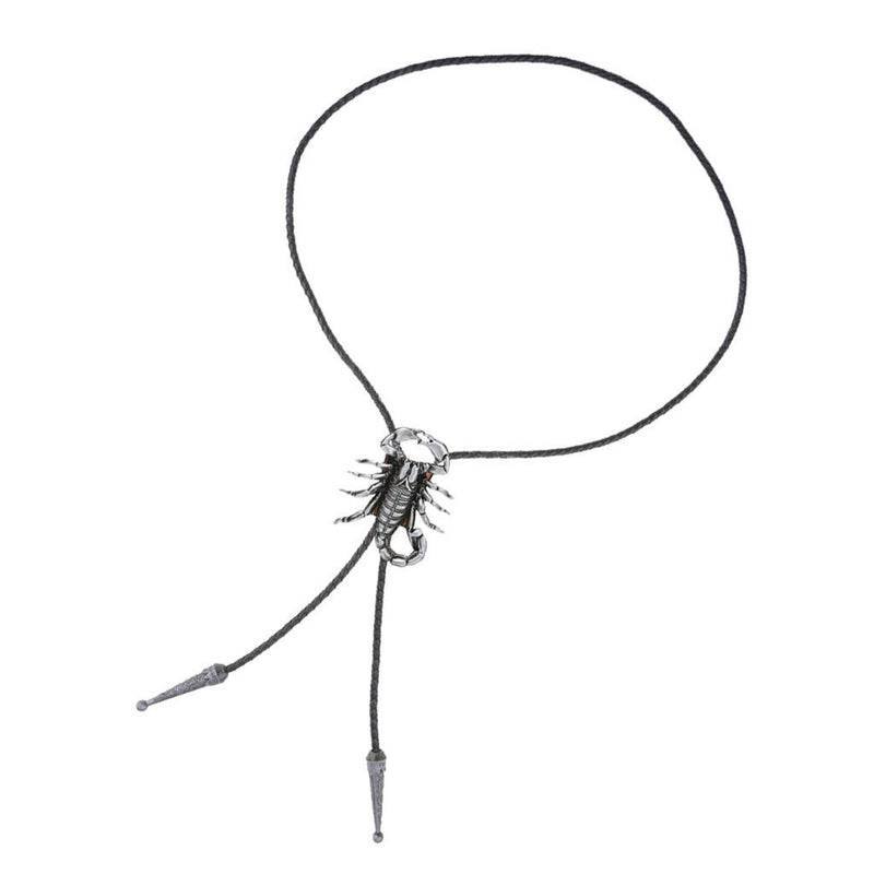 Men Plated Scorpion Bolo Tie Western Cowboy Necktie Novelty Pendant Ornament