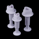 3pcs Love Heart Shape Cookie Plunger Cutter Fondant Gumpaste Cupcake Topper Mo3c
