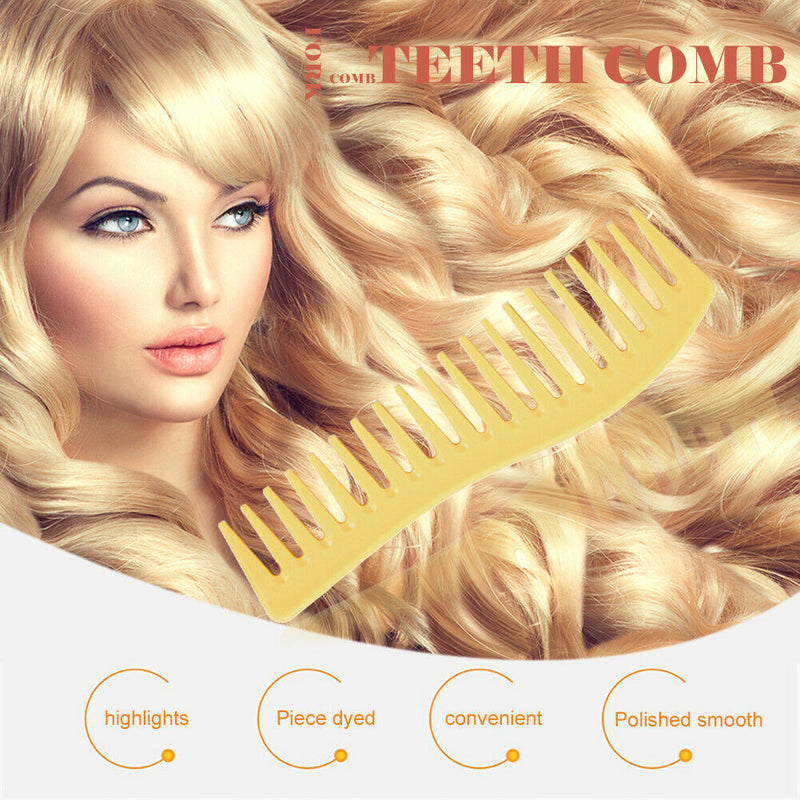 Hairdressing Comb Hair Styling Hand Grip Comb Hair Salon Tools (Yellow) A