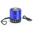 WS-887 Mini Bluetooth Subwoofer Bass Speaker MP3 Player FM Radio (Blue)