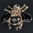 High Quality Bees Brooch Black Enamel Corsage Hats Scarf Clips Accessories  Z4C9