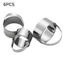 6Pcs Metal Biscuit Round Cookie Cutter Cake Mould Sugarpaste Decorating Pastry