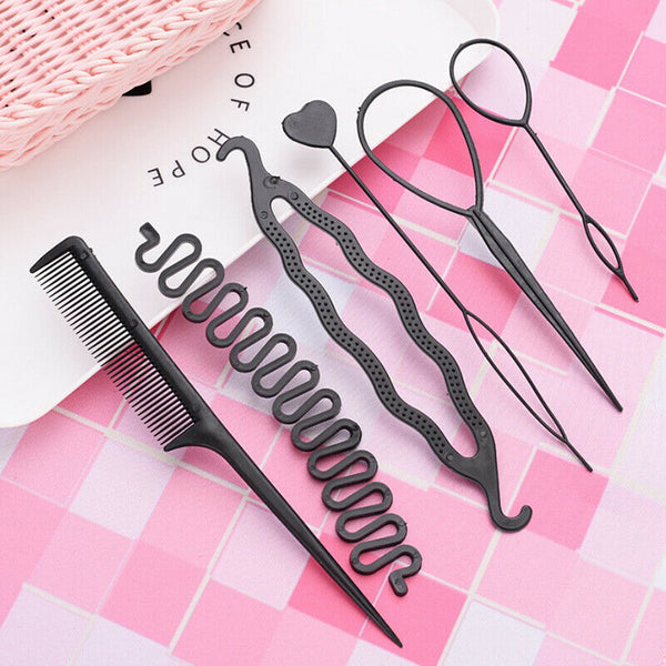 6Pcs/Set Children Curler Hair Braid Maintenance Spiral Twist Hair Styling To Gw