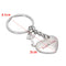 2Pcs Novelty Fashion Love Heart Keyring Couple Keychain Key Ring Gift