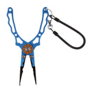 Blue Stainless Steel Jaws Hook Remover Line Cutter Fishing Pliers + Lanyard