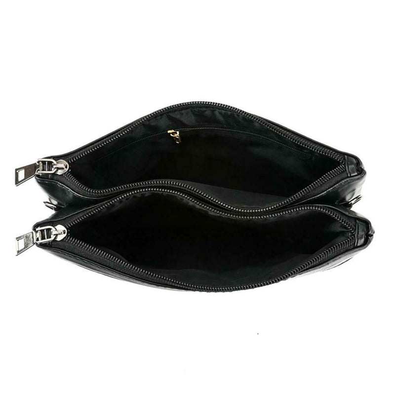 Casual Sheepskin Women Flower Print Shoulder Crossbody Clutch Bag (Style 2) A