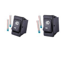 Pair 12V 35A Car Dash Dashboard Fog Light Rocker Switch w/ Red and Blue LED