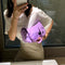 Casual Nylon Women Handbag Totes Female Zip Underarm Shoulder Bag (Purple)