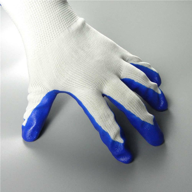 1 Pair Safety Coating Working Gloves Nylon Safety Factory Labour Garden-Rep L5A7