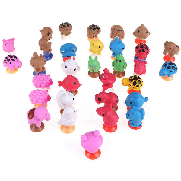 2Pcs Mini Animals Sucker Diy Accessories Cartoon Action Figures Suction Cup  OZ