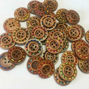 30pcs Round 4 Holes Wood Wooden Buttons for DIY Sewing Scrapbooking 25mm