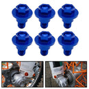 6pcs/Set Motorcycle Front Fork Guard Bolt Screws Anodized Color Fit for  Blue