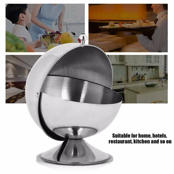Stainless Steel Serving Bowls With Lid Sugar Salt Container Storage Bottle  C7H7