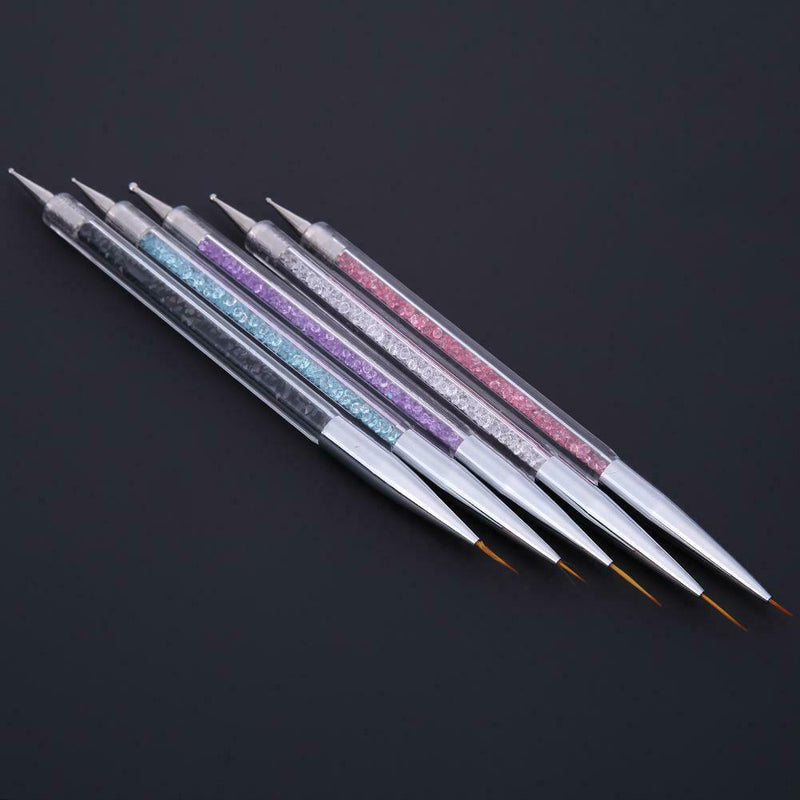 5pcs Liner Gel Nail Art Painting Pens Polish Dotting Pencil Manicure Brush A