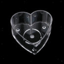 200x Clear Heart Shape Tea Light Cups Candle Container Box for Valentine's Day