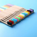 10-Pack Bamboo Toothbrush Medium Bristles Biodegradable Plastic-Free Toothb X1P3