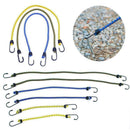 6pcs/Set Bungee Cords Wires With Zinc Hooks Cables Rope Elastic Bungie Stra R7F2
