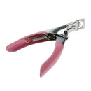 Manicure Cutter Clipper False Nail U One Word Cut Stainless Steel (Pink)