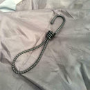 4Pcs Bungee Hook Tie - Tarpaulin Elastic Stretch Cord Straps with Hook - Black