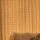 LED USB Window Curtain Lamp Fairy String Light Christmas Home Bedroom Decor