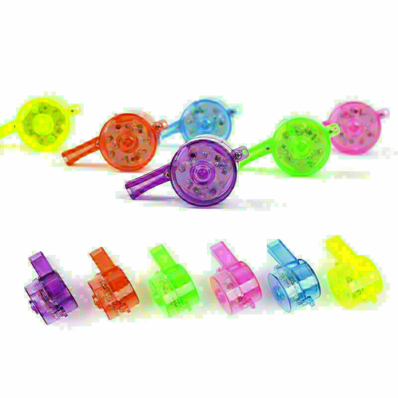 Flashing Whistle  Colour Lanyard LED Light Up Fun In the Dark Party Rave H1 I5T3