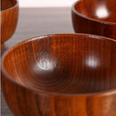 3pcs Natural Healthy Wooden Bowl Soup Noodle Children Fruit Rice Bowl Tableware