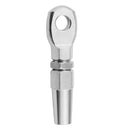 2x 5mm Wire Cable Rope 11mm Diameter Eye Rigging Fitting 316 Stainless Steel