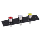 3 way RCA terminal wall panel plate input phono chassis socket audio adap JR