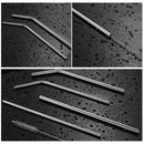 Stainless Steel Straws, 6 Pack Reusable Straws with 2 Pcs Cleaning Brushes, G1Q3