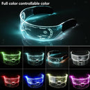 LED Glasses Clear Visor Party Luminous Glasses Light Up Rave DJ Sun Glasses
