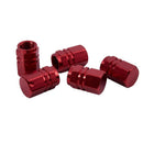 5 x Hexagon Car or Bike Dust/ Valve Caps - Red