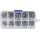 500 X Fishing Hook Hook Hook Hooks Size 3 to 12 with Eye Box Case Black