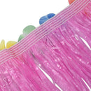 Set Pink Children Hawaiian Grass Skirt Hula Luau Party N8Q1