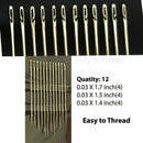 36PCS/Set Sewing Needles Mixed Eye Self-Threading Embroidery Hand Sewing Needles