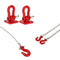 4PCS RC Rock Crawler 1:10 Tow Hook+Trailer Rope+Steel Tow Chain for Traxxas Hsp