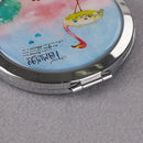 Women makeup compact pocket flamingo mirrors portable double-side folding mir!j