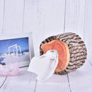 Short Plush Tree Bark Washable Storage Lightweight Paper Cover Tissue BoxFRS Gw