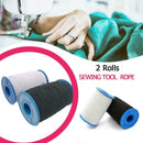 2 Rolls Elastic Latex Line Rope Quilting Thread Stitching Sewing Tool Kit
