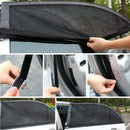 2Pcs Car Window Side Sun Shade Cover Block Static Cling Visor Screen Black
