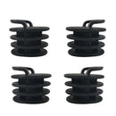 10x Black Scupper Bung Kayak Replacement Accessory Stopper Plug Deck Fittings