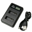 Sjcm Battery Usb Lcd Display Dual Port Charger For Sjcm Sj4000/Sj5000/6000/ H6D7