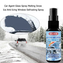Car Agent Glass Spray Melting Snow Ice Anti-Icing Defrosting Spray (50ml) A