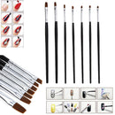 7 Pcs Nail Art Pen Brush UV Gel Acrylic Painting Drawing Liner Polish AU