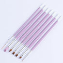 Hot 7 Sizes Manicure Acrylic Nail Art Tips Sable Brush Painting Tool Set