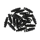 20pcs Black Plastic Double Head Cord Locks End Spring Stop Toggle Stoppers