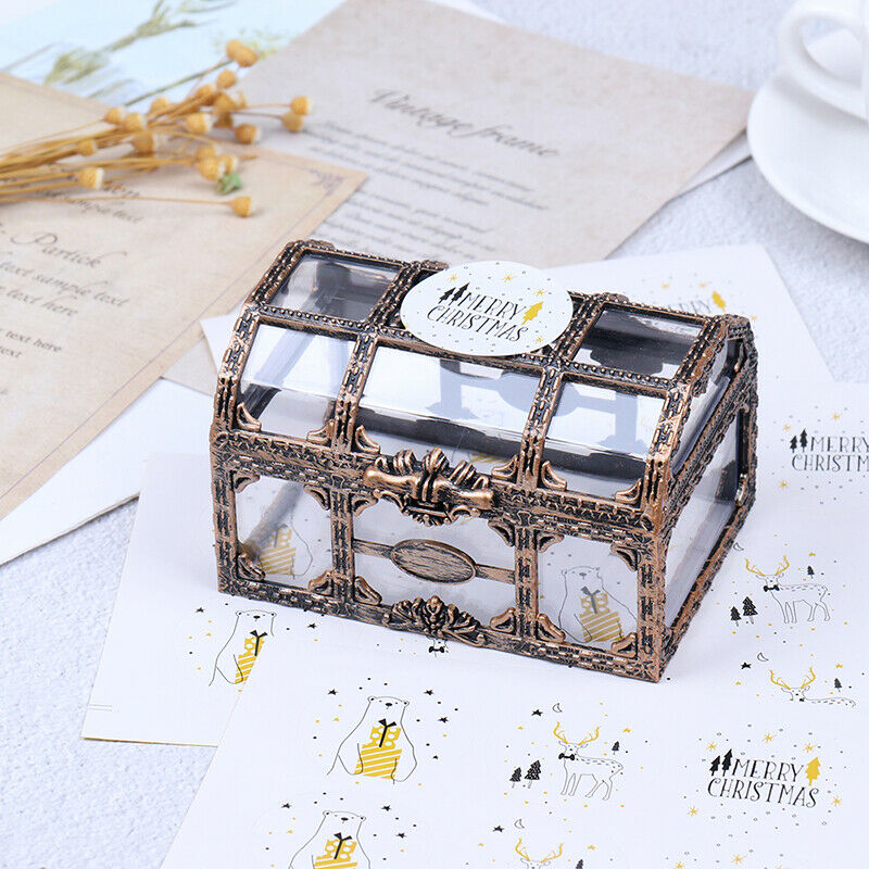 Plastic Storage Box Transparent Pirate For Pirate Crystal Gem Treasure Box  BX