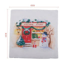 Santa Claus Carriage flax Pillow Case Cushion Pillow Cover Series four Z7D5