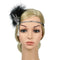 2 Lot Women's Fascinator Feather Crystal Headband Charleston Party Headwear