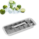 Lever-Style Ice Tray, 2 in 1 Stainless Steel Ice Making Mold and Ice Cracke